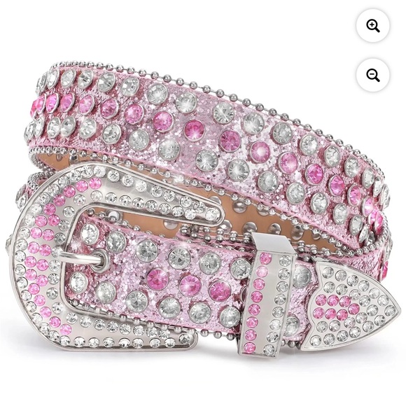 Pink and Silver Rhinestone Belt - Picture 1 of 1